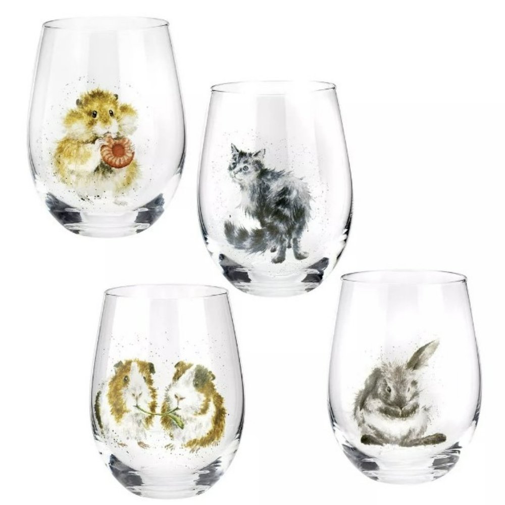 Royal Worcester WRENDALE DESIGNS Tumbler Glasses Set of 4